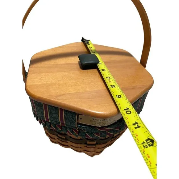 Longaberger Snowflake Basket 1997 Christmas Collection Liner & Divider Insert - Picture 12 of 16